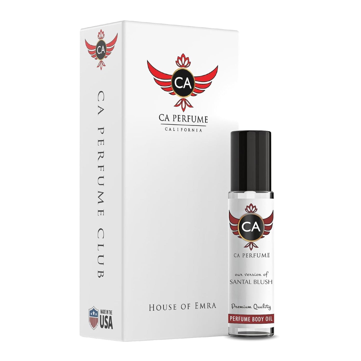 CA Perfume Impression of Santal Blush For Women Replica Fragrance Body Oil Dupes Alcohol-Free Essential Aromatherapy Sample Travel Size Concentrated Long Lasting Attar Roll-On 0.3 Fl Oz/10ml