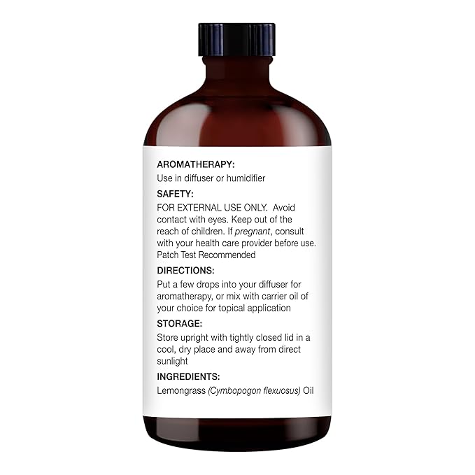 MAJESTIC PURE Lemongrass Essential Oil with Glass Dropper | 100% Pure and Natural Lemongrass Oil | Premium Grade Essential Oils for Diffusers, Skin, Aromatherapy, Massage | 2 Fl Oz