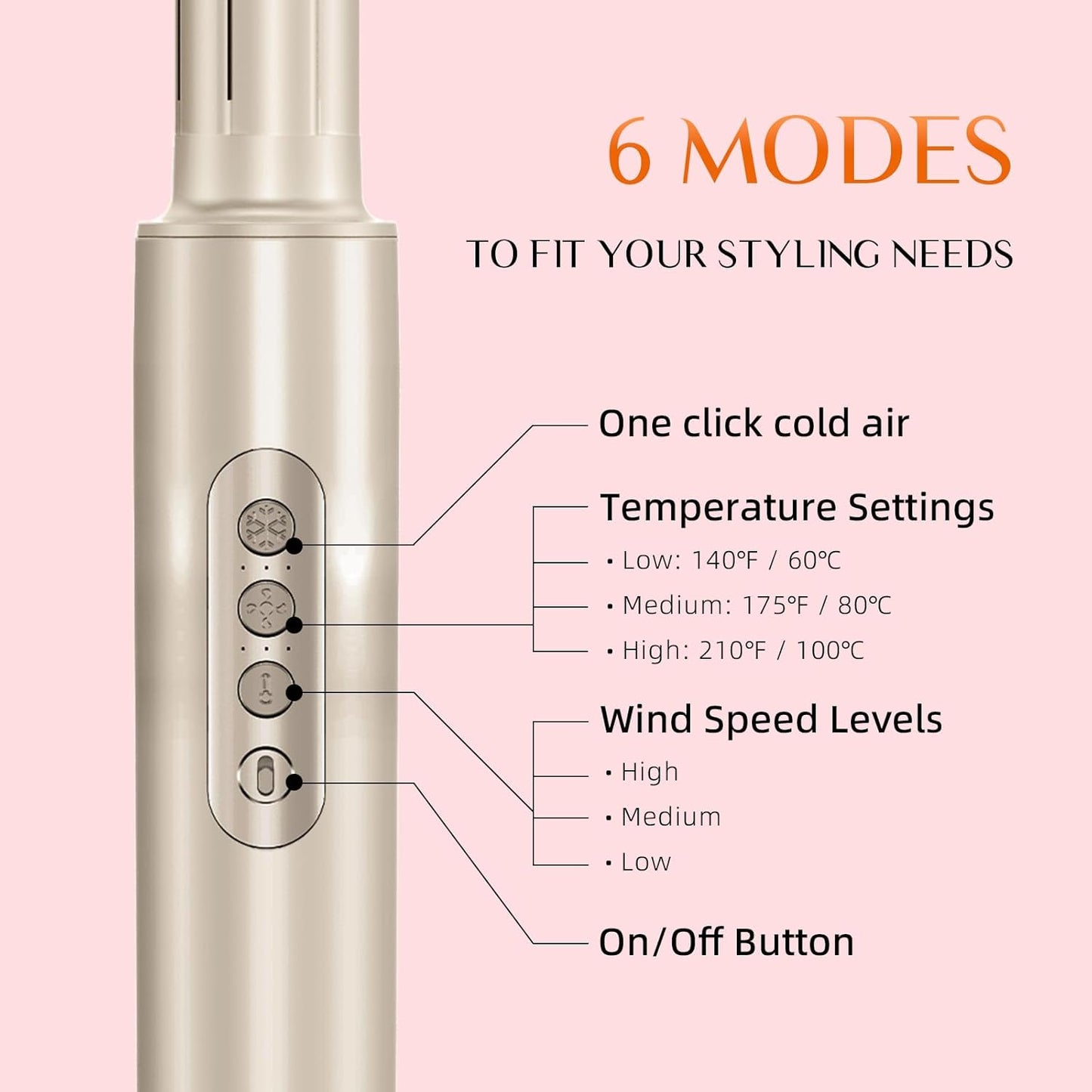 DORISILK 8 in 1 Hair Styler & Hair Dryer Brush Blow Dryer, 110,000 RPM High-Speed Hot Brush Styler and Auto Wrap Curlers, Ionic for Smoothing Straightening Curling Volumizing Drying, Champagne Gold