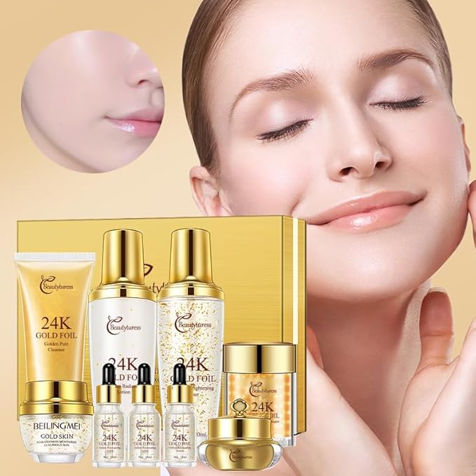 9-Piece Skincare Set for Women - Hypoallergenic, Moisturize the Skin - Collagen & Hyaluronic Acid & Snail Mucin Infused - Ideal for All Skin Types Set