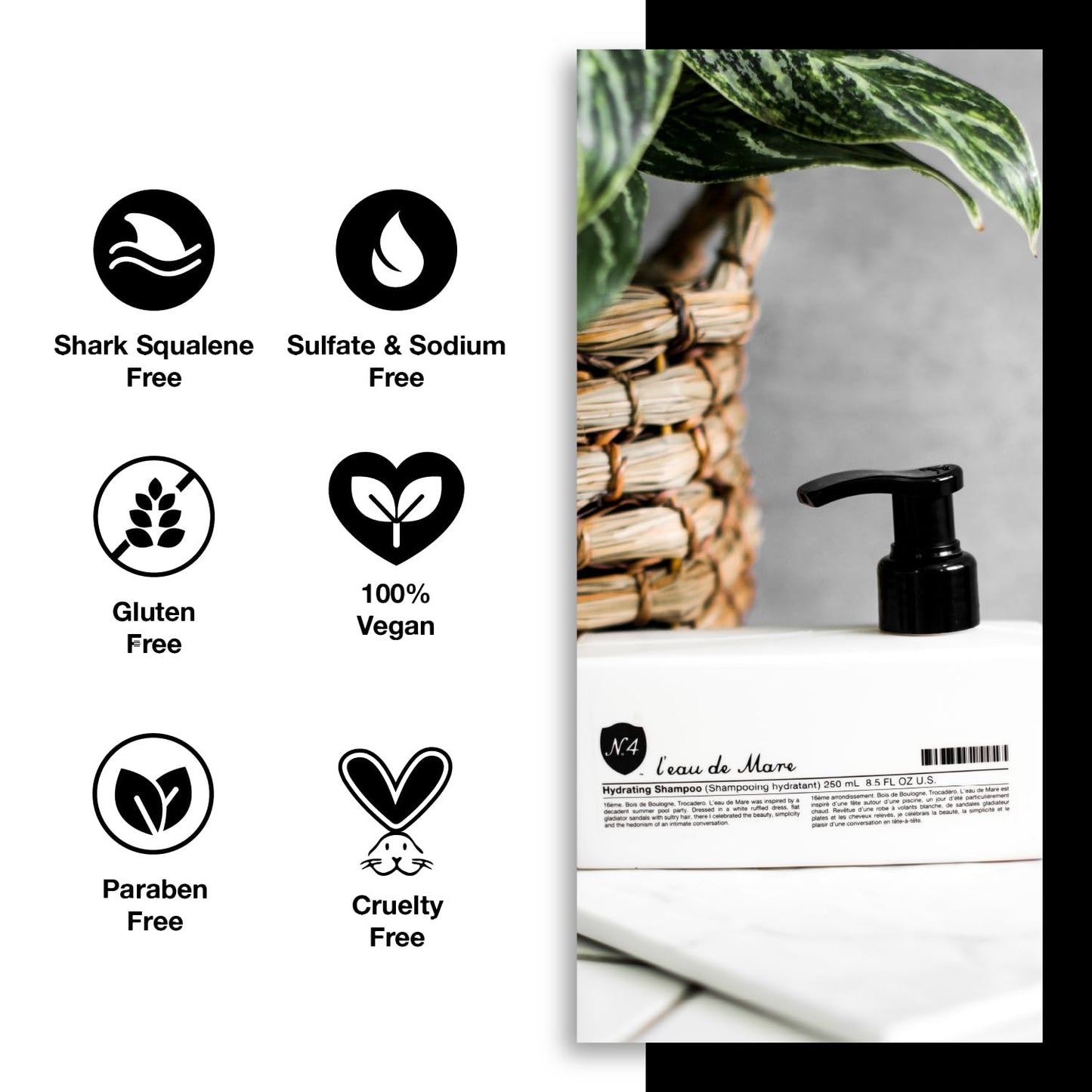 Number 4 Hydrating Shampoo, Moisturizing and Color Safe Shampoo, 8.5 oz