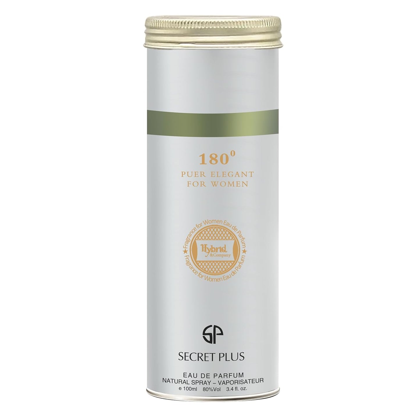 Hybrid & Company Women 180 Pure Elegant Eau De Parfum Vaporisateur Natural Spray 3.4 Fl Oz