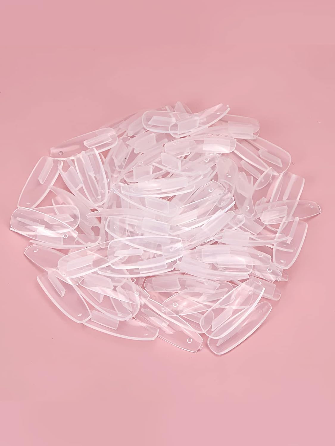 Lionvison 100PCS Replacement Nail Tips for Refill Acrylic Nails, Clear Fake Nail Tips for Practice Hand for Acrylic Nails, DIY Nail Art Salon Practice Tool, Clear