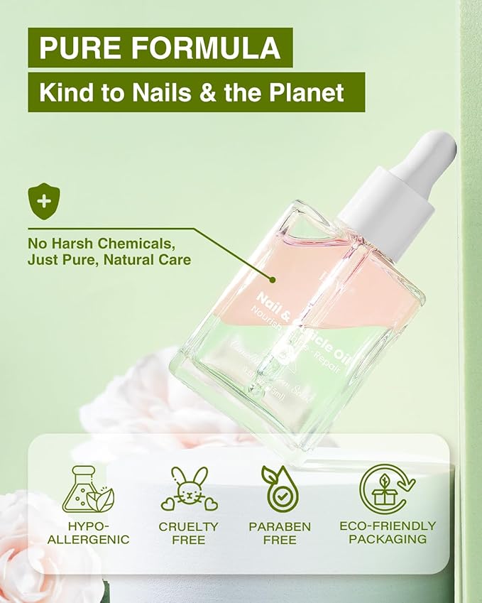 EJW Luxurious Camellia Nail & Cuticle Oil – Infused with Real Flower Extracts, Deeply Hydrating & Strengthening, Nourishing Elegance, Vegan & Paraben-Free – 0.5 fl. oz