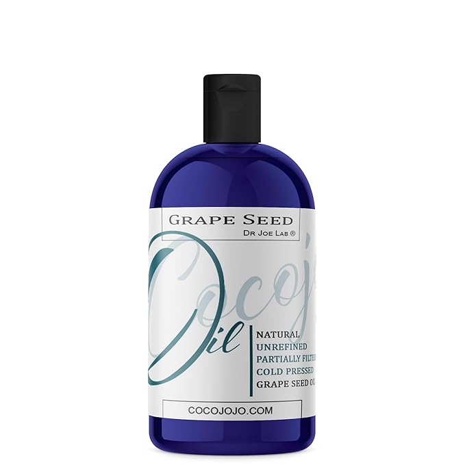 Grapeseed Oil Pure Natural Organically Sourced Grape Seed Cold Pressed 16 or 32 oz Hair Face Skin Massage Moisturizing (16 oz)