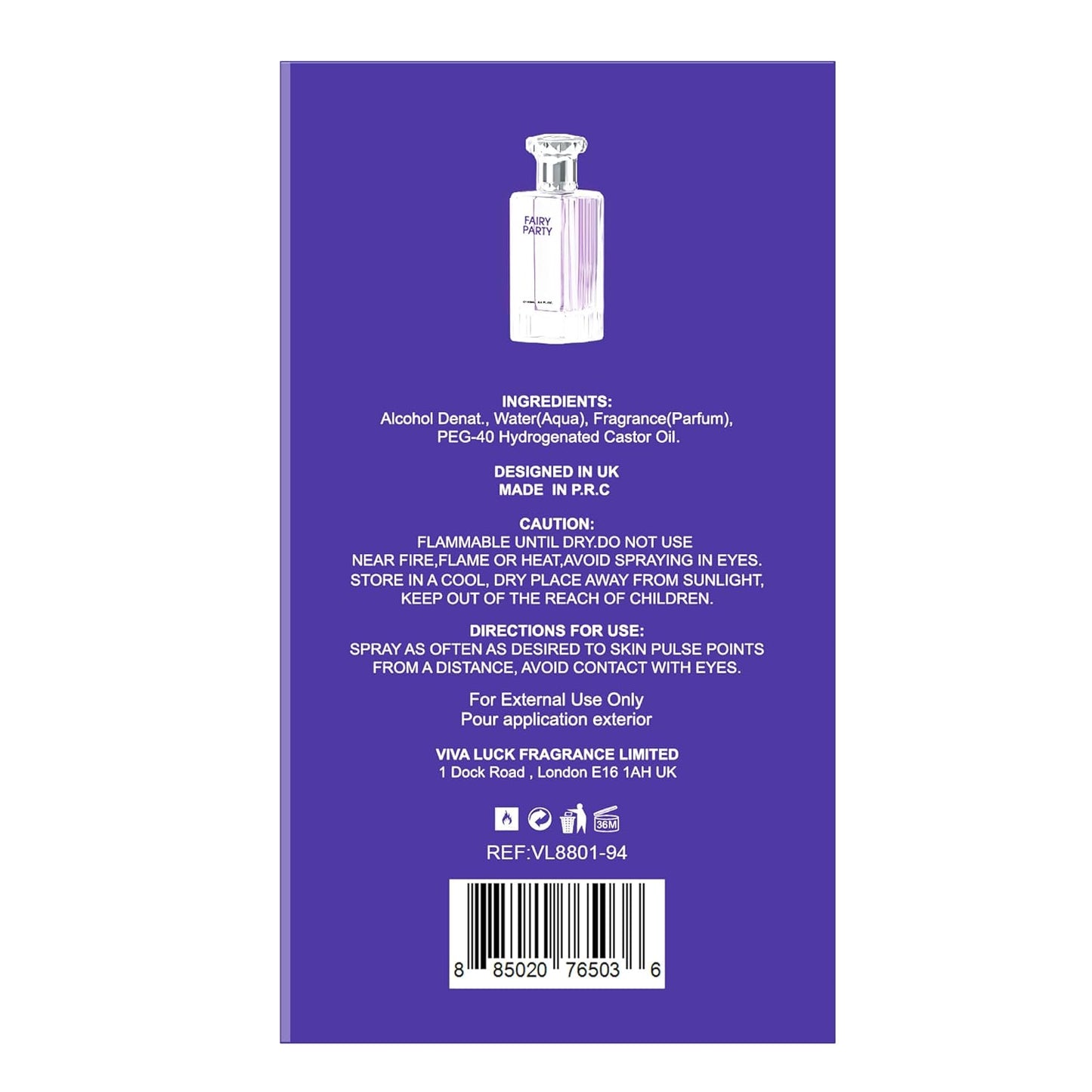 Hybrid & Company Women Fairy Party Pour Femme Eau De Parfum Vaporisateur Natural Spray 3.4 Fl Oz