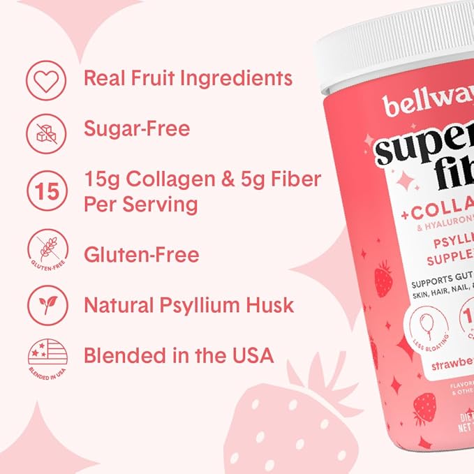 Bellway Super Fiber Powder + Collagen, (11.46 oz)