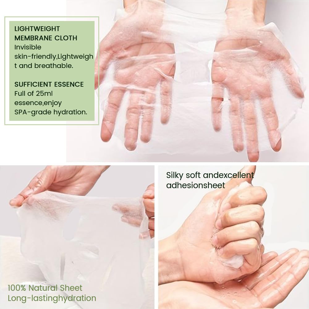 Face Sheet Mask Skincare,Hydrating Spa Face Mask For Sensitive Skin,Moisturize,Nourish for All Skin Types,Natural Skin Care Spa Face Mask for Women Men Girls,Pack of 8