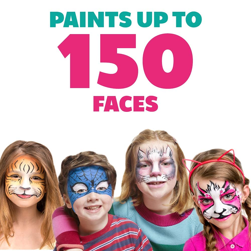 Kraze FX Dome Stroke - Girly Girl Rainbow (25 gm), Professional 1-Stroke Split Cake, Hypoallergenic, Non-Toxic, Water Activated Face & Body Painting Makeup Supplies for Sensitive Skin, Kids, Adults