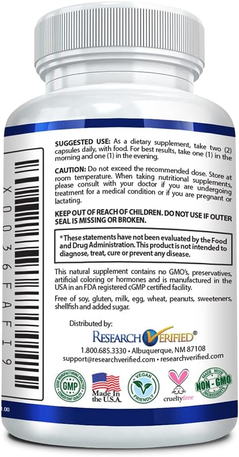 Research Verified Eye Health - Nourish and Protect Eyes and Vision, Support Healthy Retina, Improve Blood Supply to Eyes - Vitamins A, B, C, and E - 60 Capsules - Made in The USA