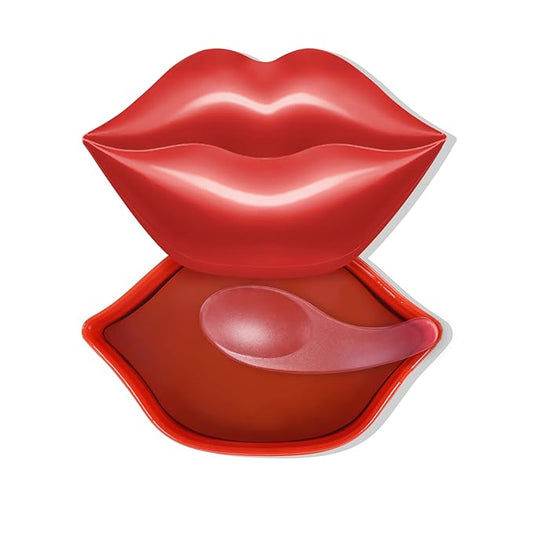 20Pcs Lip Mask Sheet,Red Cherry Moisturizing Plumping Lip Patches, Gel Treatment Lip Masks for Dry Lips Plump Lip Collagen Overnight Sleeping Lip Pads Patches(Red)