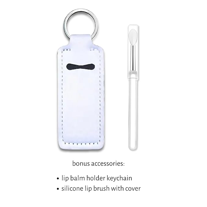 Set of 6 Medicated Lip Balms. Carmex Lip Balm Moisturizer: 3 Jars and 3 Tubes. Trusted Relief for Dry, Chapped Lips. Bundled with Silicone Lip Brush and Lip Balm Holder Keychain (White)