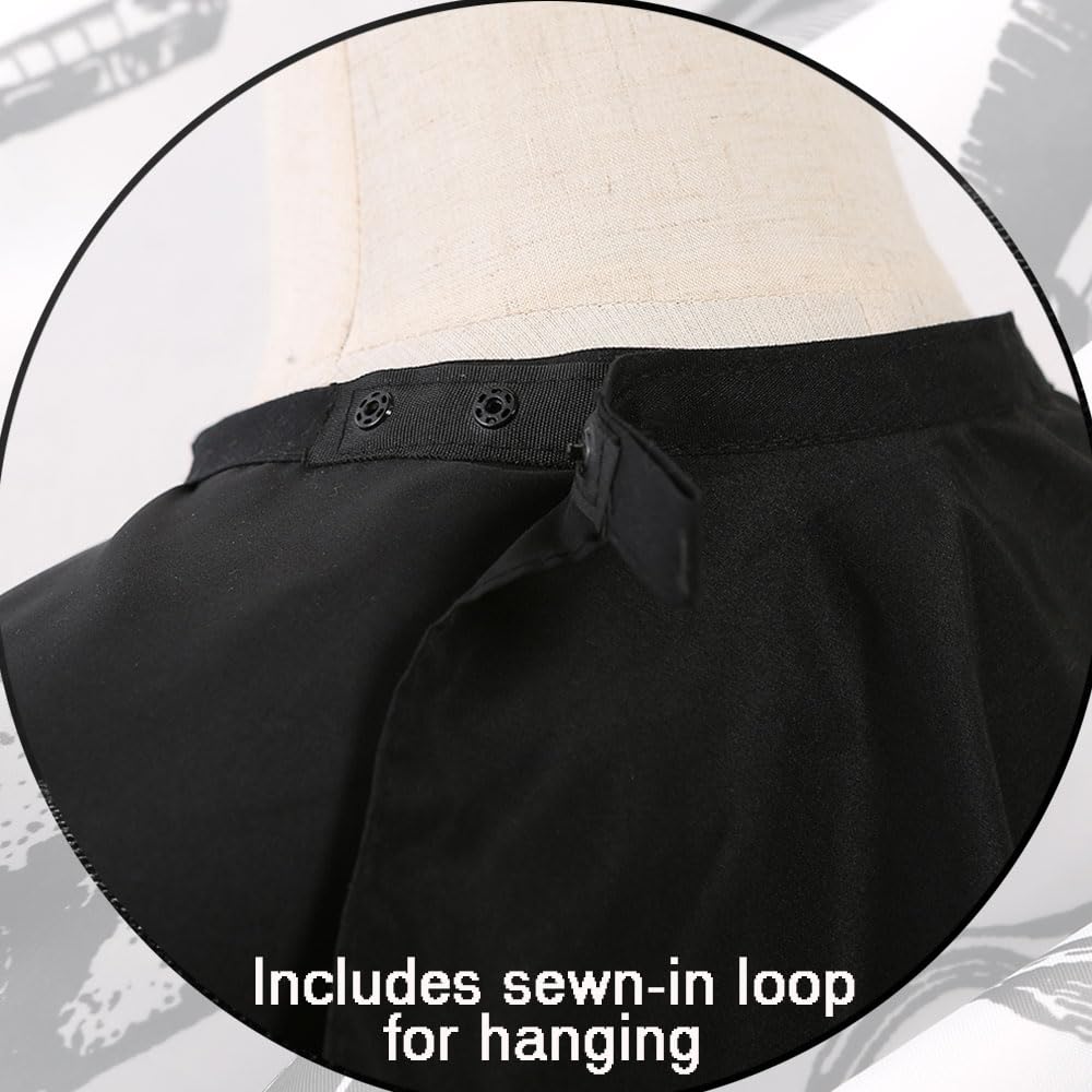 Professional Hair Cutting Cape with Neck Duster Brush, Salon Barber Cape, Hairdressing Accessories (Black)