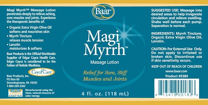 Magi Myrrh Massage Lotion, 4 Fl. Oz.