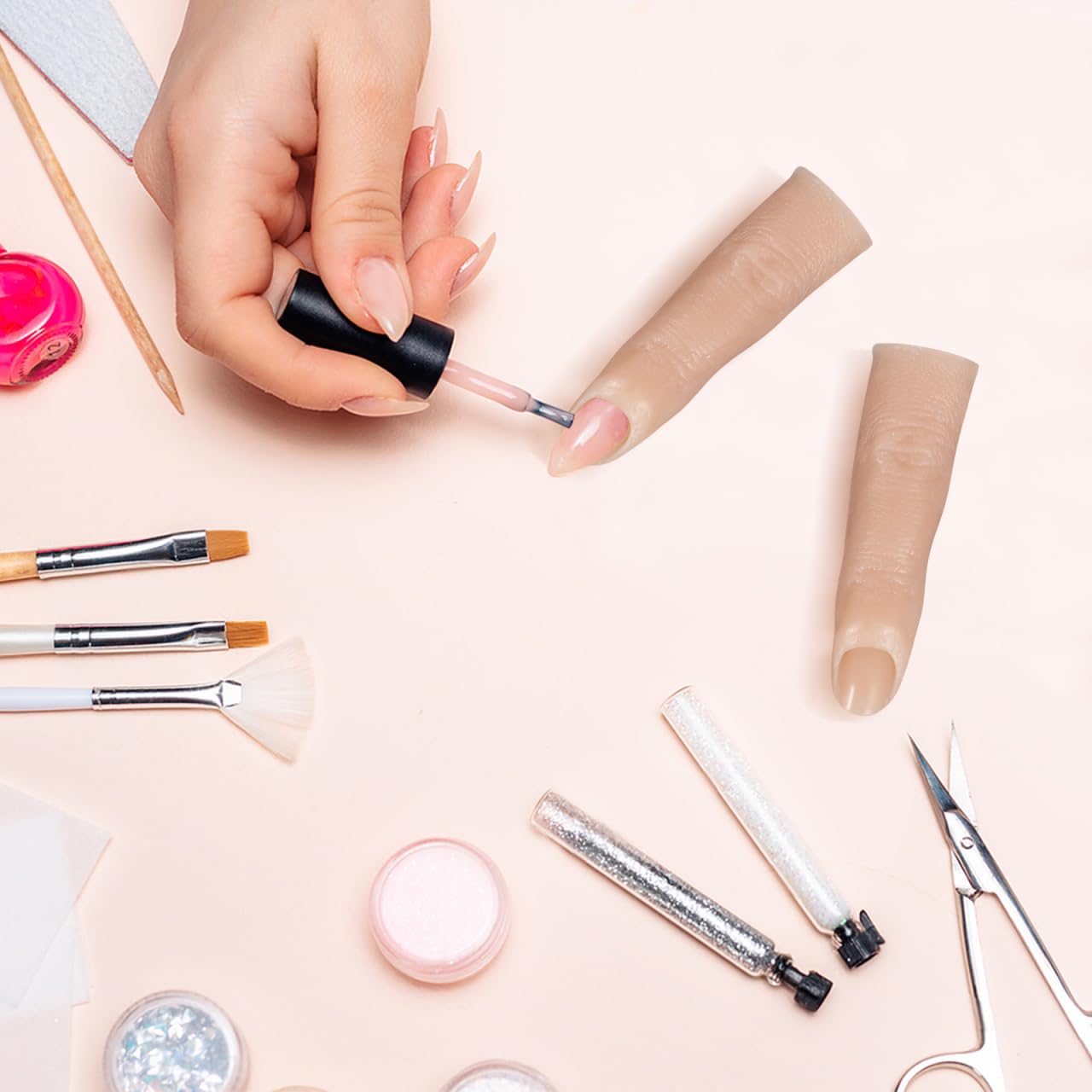 Nail Art Finger Models Training Finger Models prosthetic hand props Nail piece Acrylic Artificial Silicone Fake human body artificial manicure