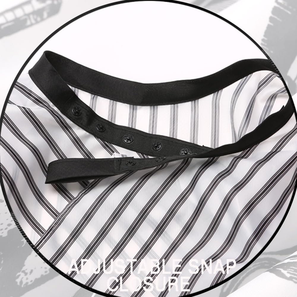 Professional Waterproof Barber Cape with Snap Closure, Hair Cutting Salon Cape Hairdressing Apron Stripe