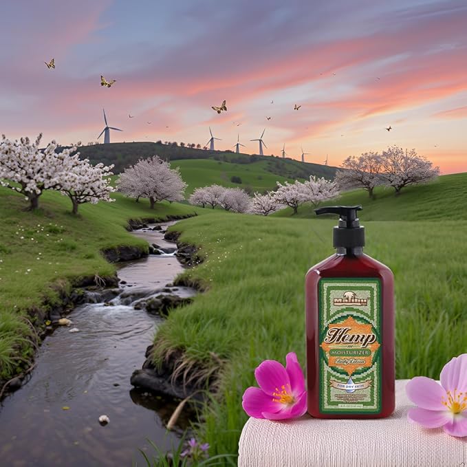 Malibu Tan Body Lotion for Dry Skin HEMP Moisturizer, 18 fl oz - NEW