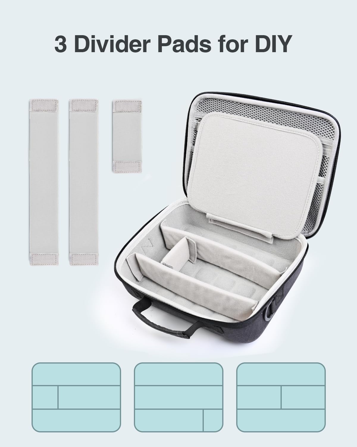 Luxtude Travel Barber Case, Hard Barber Bags for Clippers and Supplies, Travel Hair Clipper Case, Clipper and Trimmer Cases with Shoulder Strap, Easy Carrying