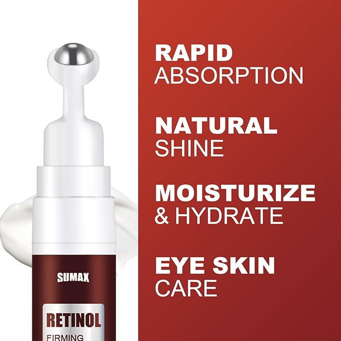 Advanced Retinol Eye Cream With Hyaluronic Acid,Coconut Oil and Collagen,Under Eye Cream for Dark Circles, Reduces Puffiness & Under Eye Bags