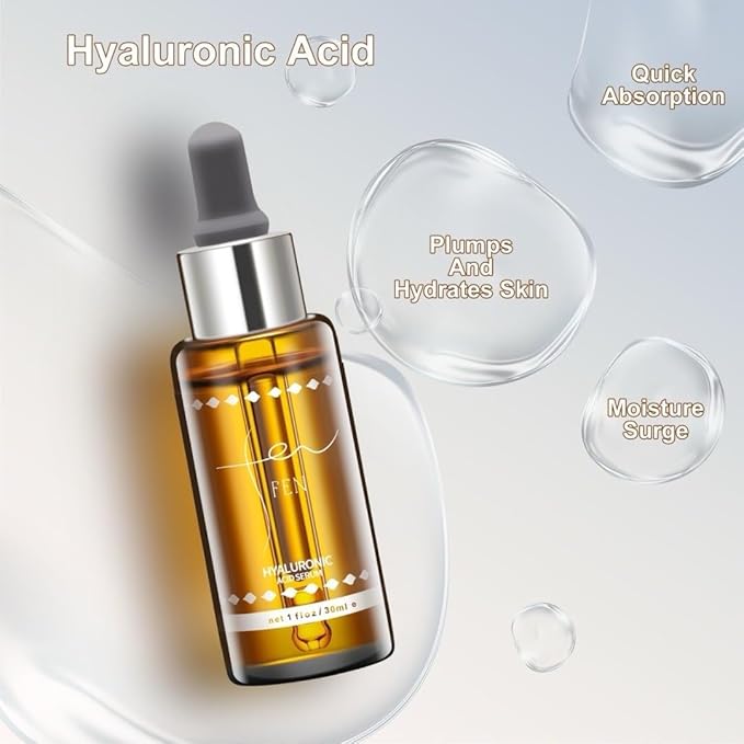 85% Hyaluronic Acid Serum – Deep Hydration & Anti-Aging Moisturizer, Lightweight & Fast-Absorbing, Enriched with B5,Aloe & Chamomile for Plump, Radiant, Glass Skin – 30ml / 1oz