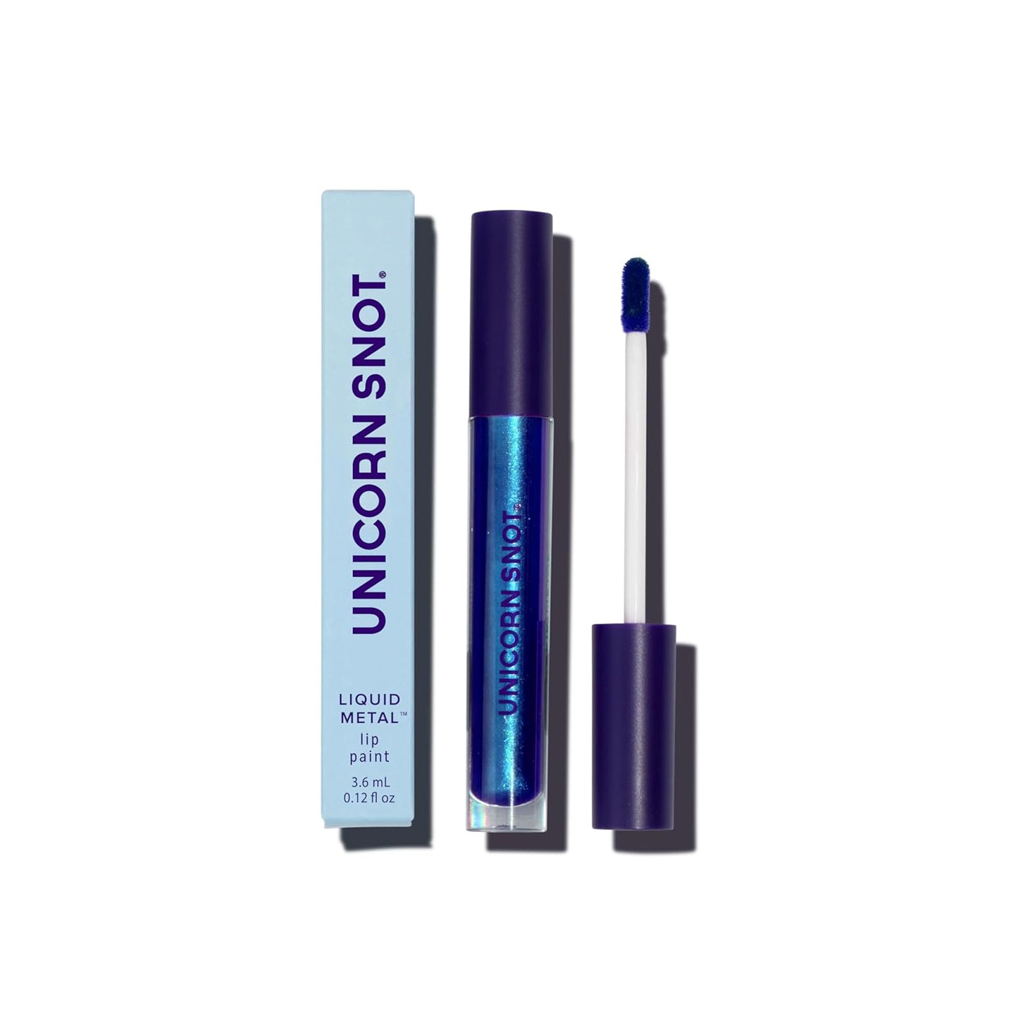 UNICORN SNOT Liquid Metal Lip Paint | Intense Pigment, Non-drying, Metallic Lip Color for Halloween Costume & Anime Cosplay | Gluten Free, Vegan & Cruelty-free Lip Makeup - VAPOR (Blue)