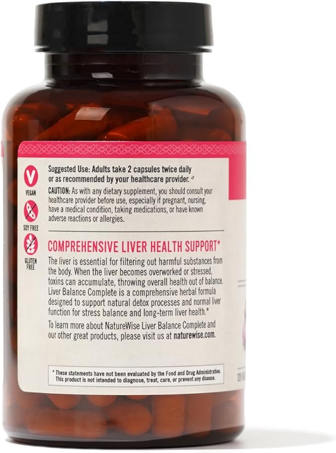 NatureWise Liver Detox Cleanse Supplement (60 (120 Veg