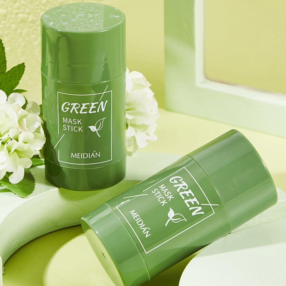 2Pcs Clay Mask For Face, Blackhead Remover For Face, Deep Pore Cleansing, Moisturizing, Skincare Facial Mask for Refining Pores and Controlling Oil (A03#2Pcs Green Tea)
