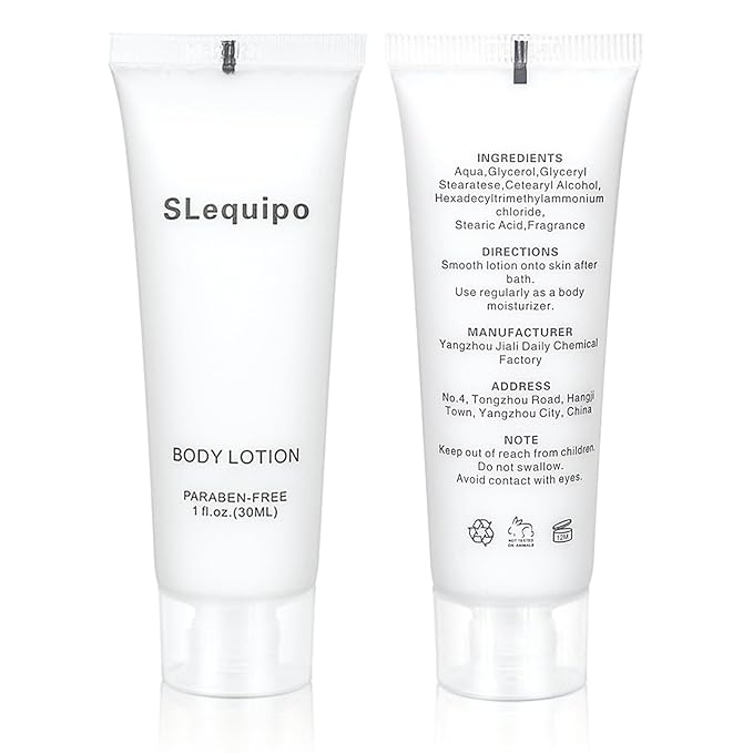 Travel Size Body Lotion Bulk (1 fl oz, 10 Pack), Refreshing Hotel Body Lotion, Mini and Small Size Body Lotion, Guest Hotel Toiletries in Bulk - Mini Body Lotion, Clear Container