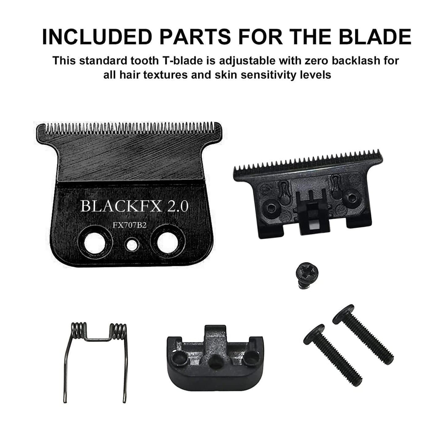 BLACKFX 2.0 Replacement Blades Compatible with BaBylissPRO FX787 & FX726 Trimmers, for Outlining Hair Trimmers (FX787) and Trimmers (FX726) -black