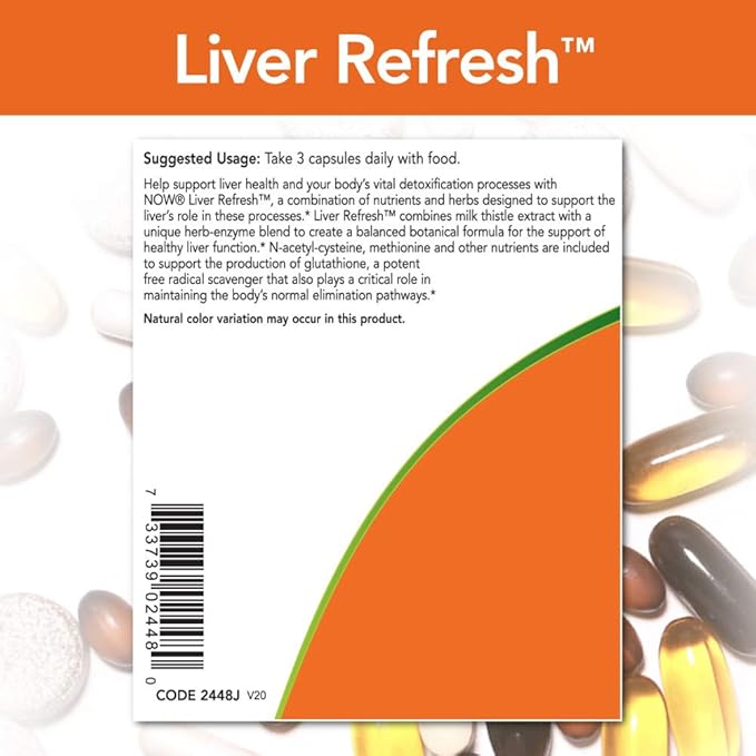 NOW Supplements, Liver Refresh™ with Milk 90 Veg