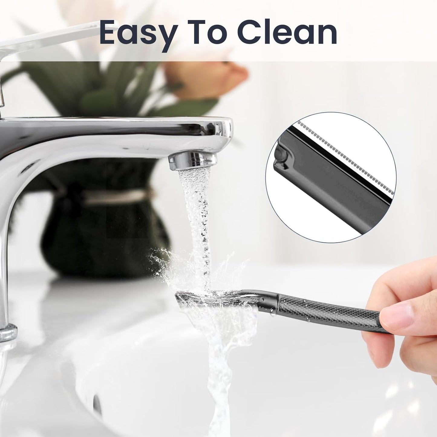 Dermaplaning Tool for Face, Dermaplane Razor for Peach Fuzz with Metal Grip, Professional Eyebrow Razor for Women, Facial Razor for Women Black (12 Replaceable Blades)