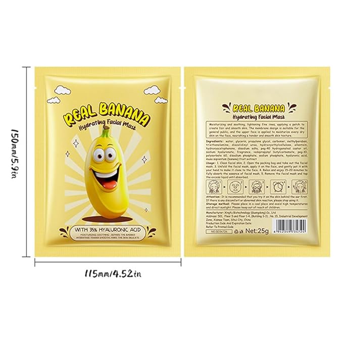 8 Pack Fruit Facial Mask Set โ Hydrating & Brightening Combo Face Masks for All Skin Types, Natural Sheet Masks Gift Set, Hypoallergenic Spa Skincare for Women/Men, Soothe Sensitive Skin (8 Pcs-Set02)