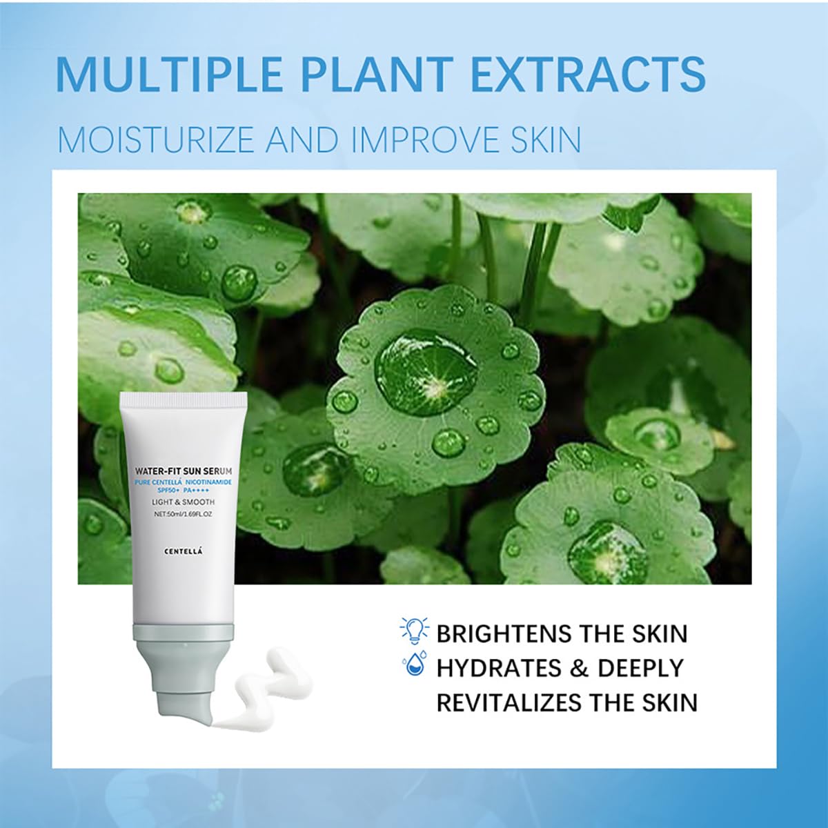 πΆπππ‘πππΓ‘ Sunscreen SPF50 PA++++, 50ML Cen-tella Madagascar Face Sun Screen Long-Lasting Protection (1 Pack)
