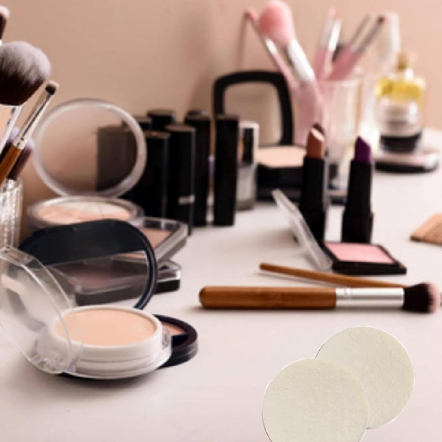 Anleolife 24pcs Compact Foundation Power Puffs Facial Beauty Sponges For Makeup Application Blending Sponge Puff (24pcs/bag)