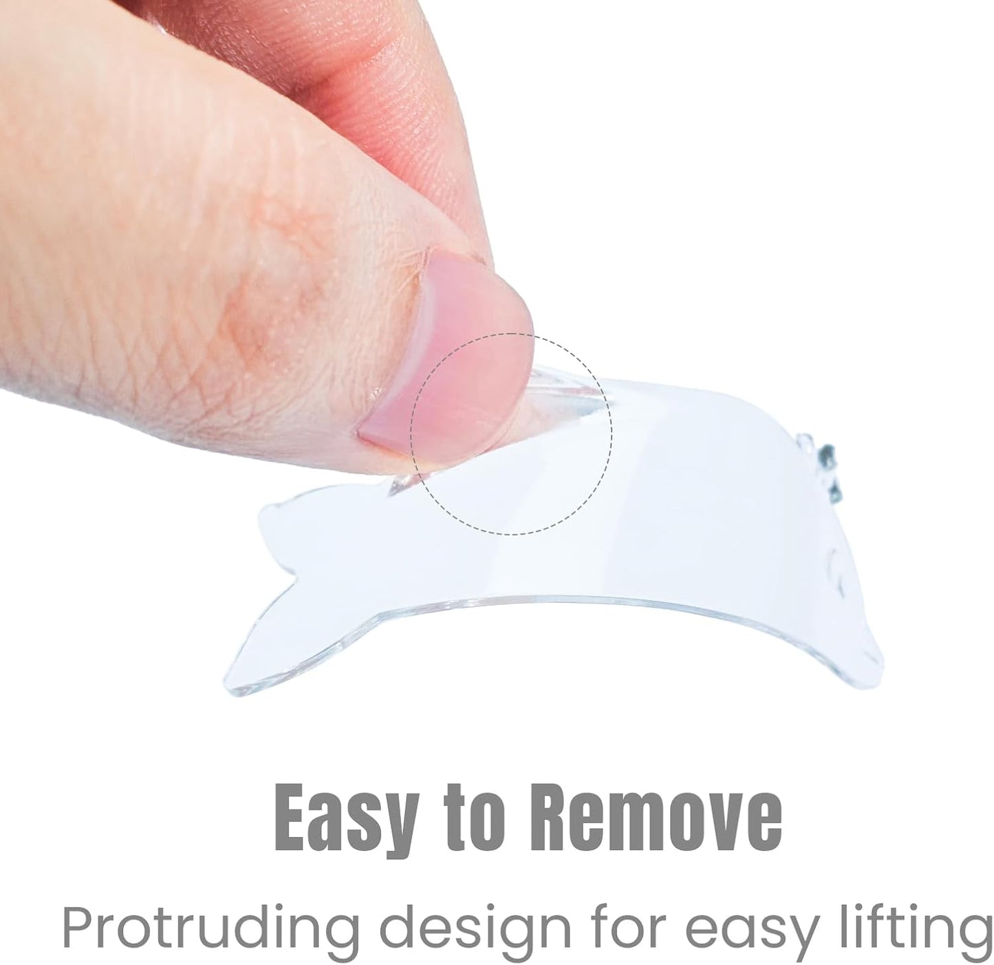 Libeauty Flat Lash Lift Shields, Ultra Thin Korean Flat Shields for Step 1 Perm/Lift, Flexible Use as Eye Patches or Lift Ribbon, Dolphin-Shaped Design for Easy Pick Up Clear