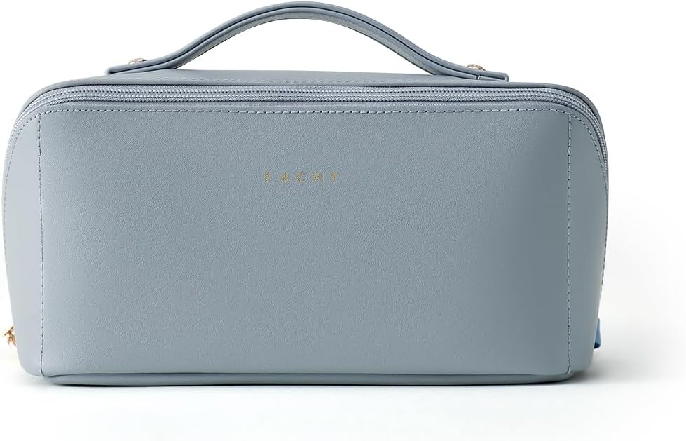 EACHY Travel Makeup Bag,Large Capacity Cosmetic Bags for Women,Waterproof Portable Pouch Open Flat Toiletry Bag Pattern Makeup Bag