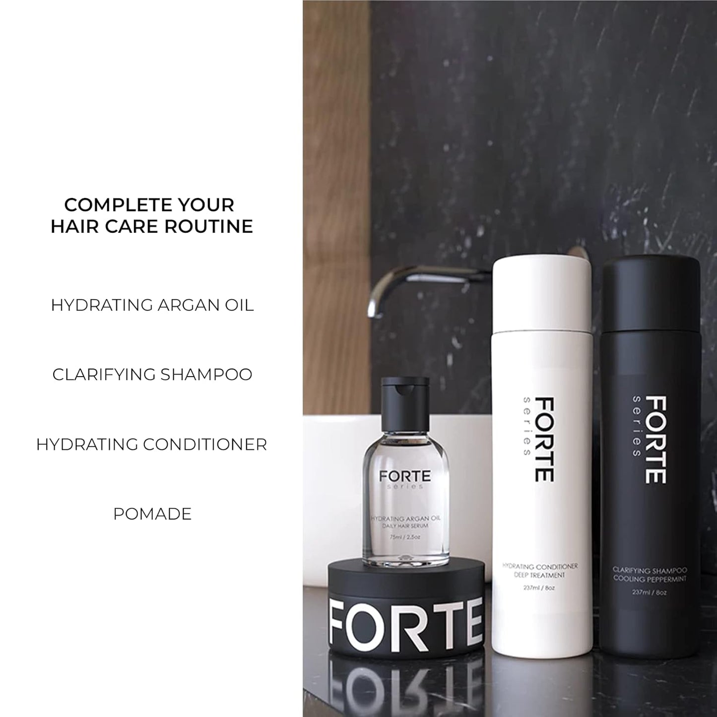 Alex Costa Clarifying Shampoo for Men by Forte Series Hydrating & Clarifying Shampoo for Build Up Removal Hair (8 Oz)