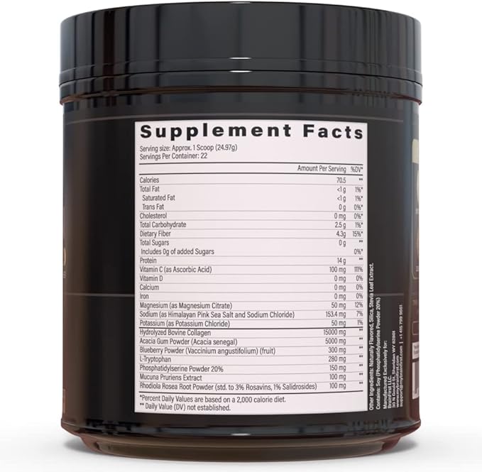 Smart Collagen Protein - Enhanced Grass-Fed, Pasture-Raised Collagen Peptides with Brain Health Blend and Prebiotic Fiber (French Vanilla)