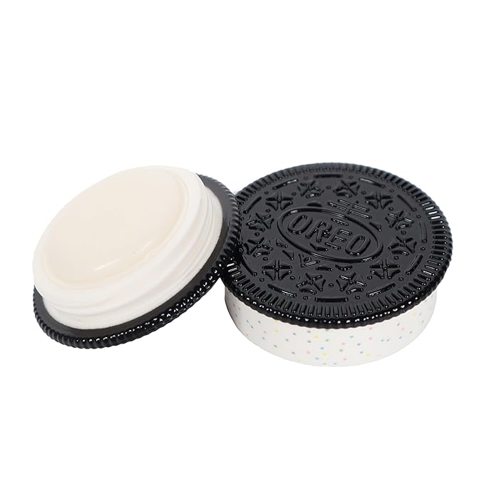 Taste Beauty Oreo Molded Lip Balm, Oreo Cookie Flavored Moisturizing Lip Balm in Cute Oreo Shaped Balm Container, White