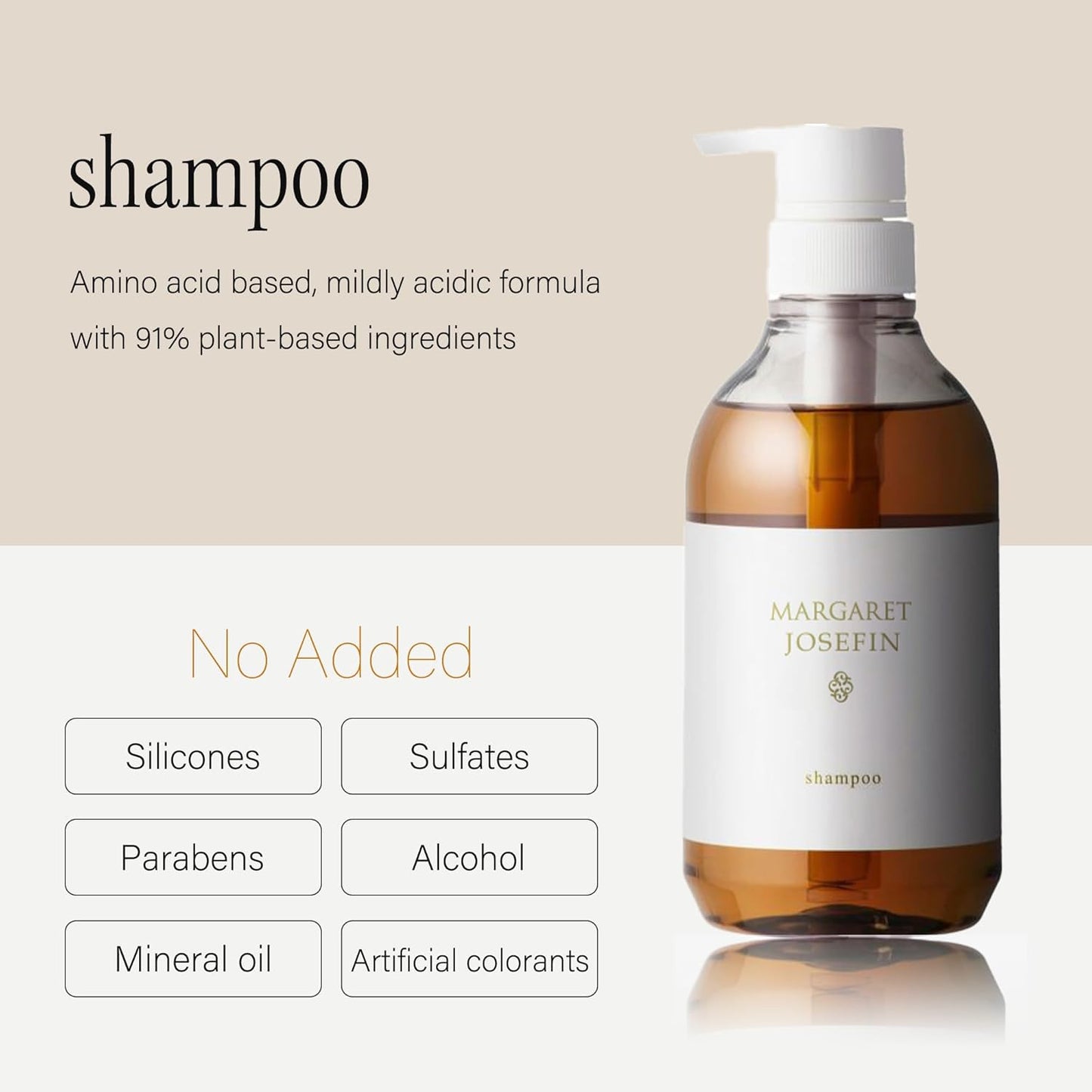 MARGARET JOSEFIN Shampoo & Conditioner Set – Sulfate Free, Hydrating for Smooth and Soft Hair | 2 x 16.9 fl oz (500mL), Made in Japan