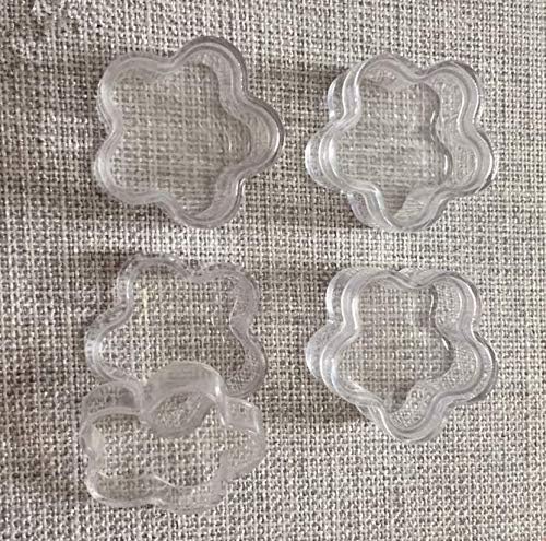 50Pcs 4 Gram Plastic Pot Jars 4 ML Refillable Cosmetic Containers Sample Clear Plum Flower Shaped Pot Jars Cap Lid Makeup Travel Empty Container for Creams Eye Shadow Powder Jewelry