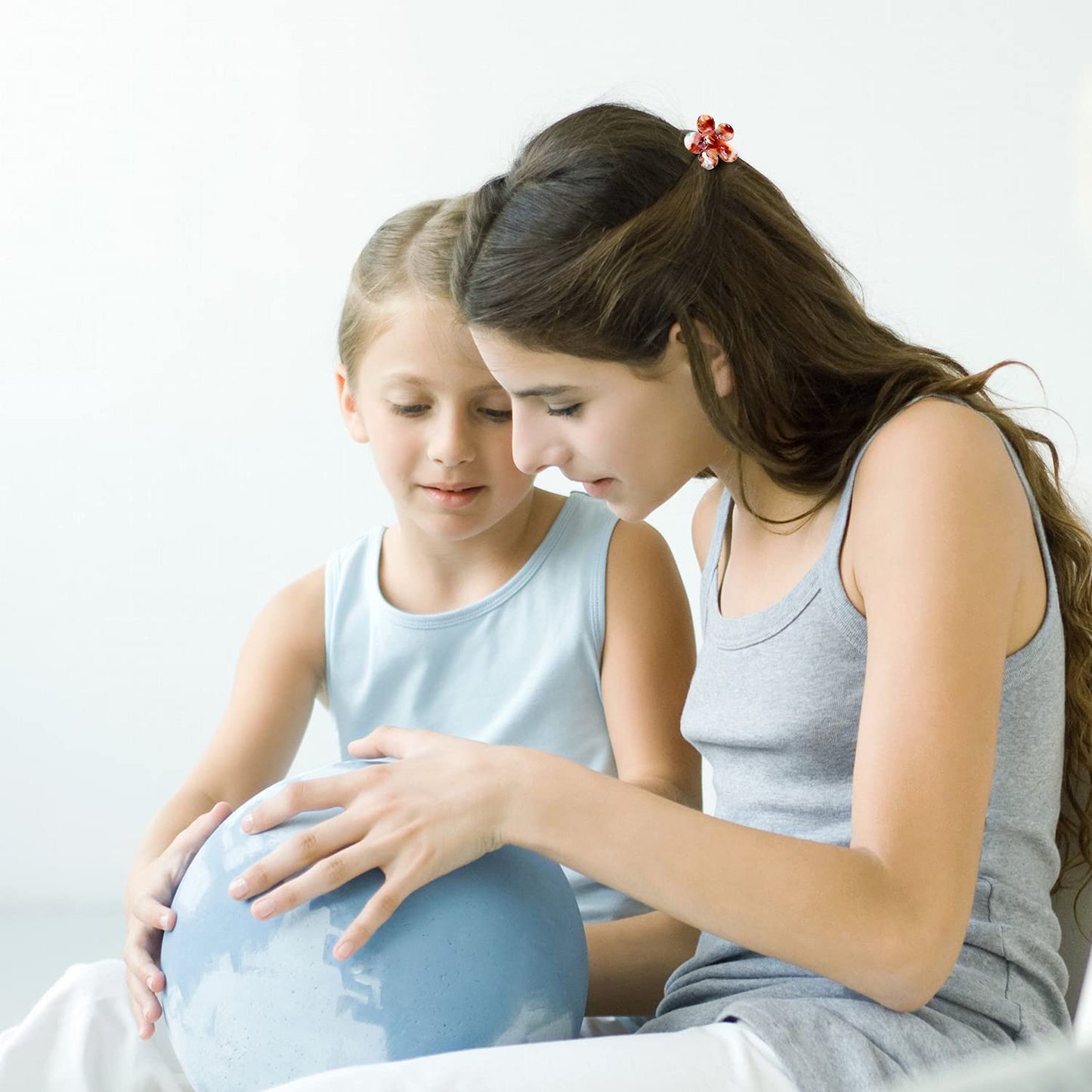 Cobahom Mini Hair Clips: 6-Pack Flower Hair Claw Clamps, 1.26 Inch Cellulose Acetate Jaw Styling Accessories for Thin Hair, Multicolor No-Slip Clamps for Women and Girls