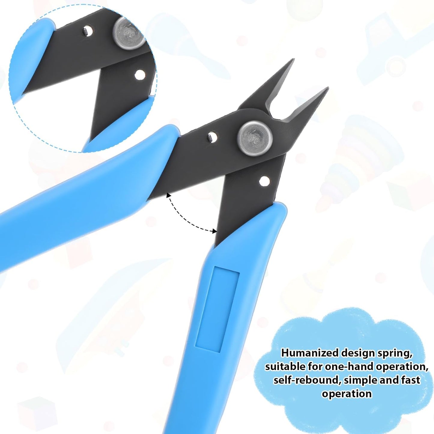 1 Pc Manicure Nail Pliers for Rhinestones, Rhinestone Remover Blue Nails Gem Tool, Diy Tool Nipper Metal Nail Art Scissors Wire Cutter Nails Art Accessories