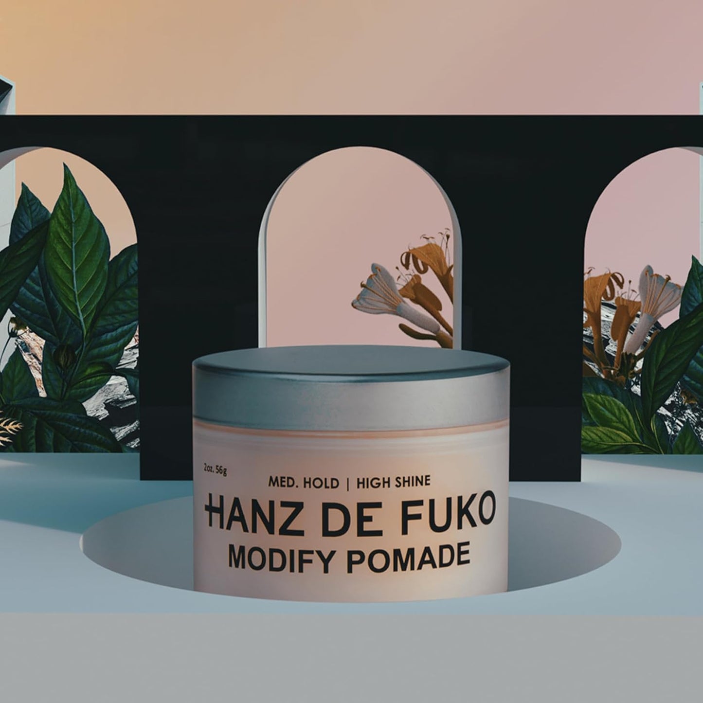 Hanz de Fuko Modify – Premium Men’s Hair Styling Pomade for a Medium Hold, High Shine – Ideal Texture Product for All Hair Types, Includes Premium Ingredients Such as Shea Butter – 2 oz, Travel Size