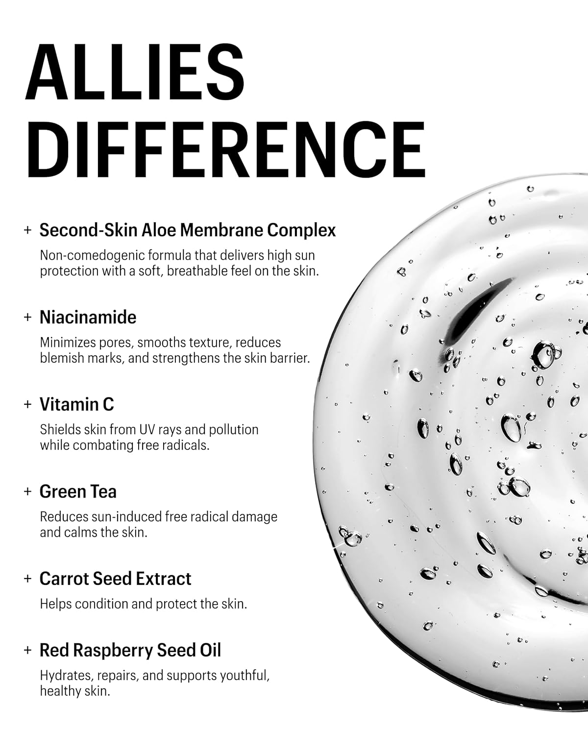 Allies of Skin Daily Face Sunscreen SPF 50, Jumbo | Zero White Cast Lightweight Gel Formula | Dermatologist Tested Under Makeup Primer| Water-Resistant & PA++++ Broad Spectrum UVA/UVB (3 fl oz)