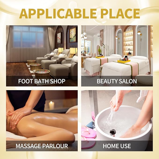 Pedicure Kit Foot Soak Set: Bubble Salt, Sugar Scrub, Massage Mask, Massage Lotion in a Box, 4 Step Foot Spa Kit for Dry Feet, Tired Feet๏ผ3 Set Honey flower)