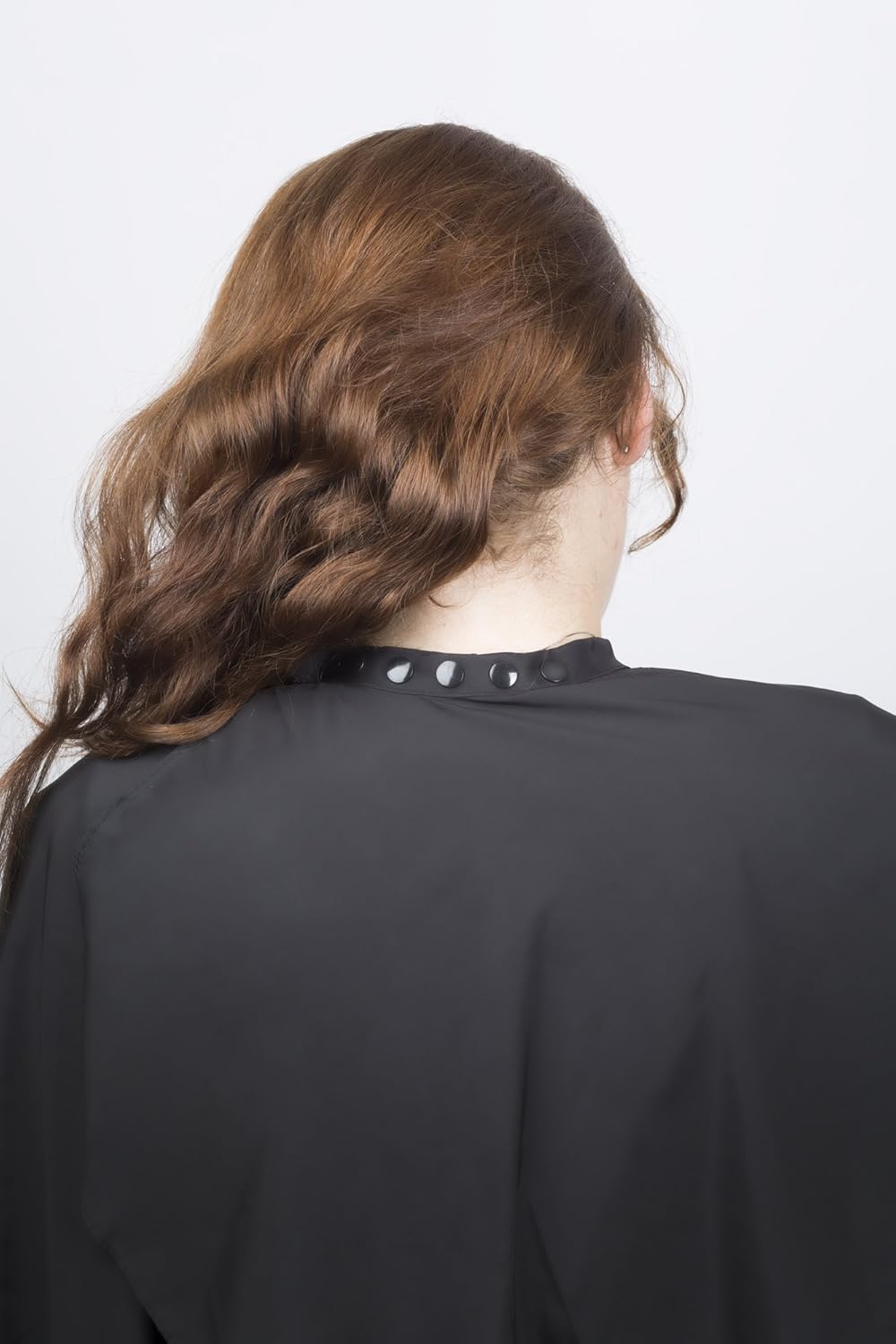 Hair Cutting Cape - Large Lightweight Water Resistant Salon Cape with Snap Closure - 60in x 57.5in for Adults (Black)