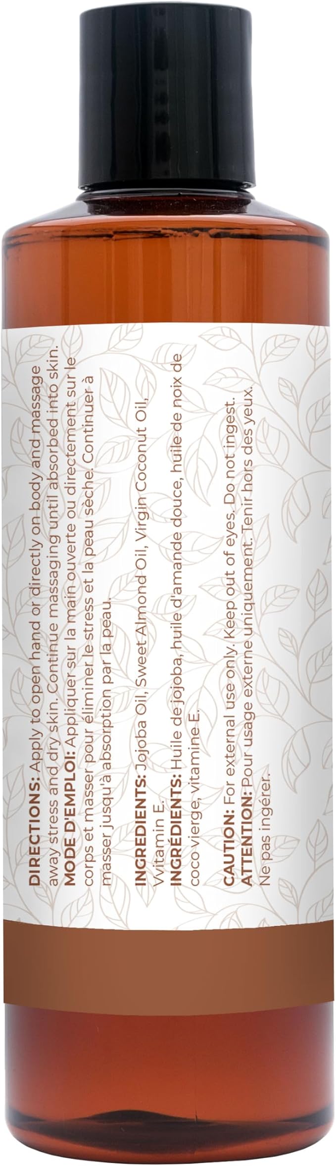 Relaxing Coconut Massage Oil, Made with Jojoba Oil, Sweet Almond Oil, Vitamin E and Extra Virgin Coconut Oil, Relaxing Gifts for Women or Natural Body & Mind Relaxation, Aromatic