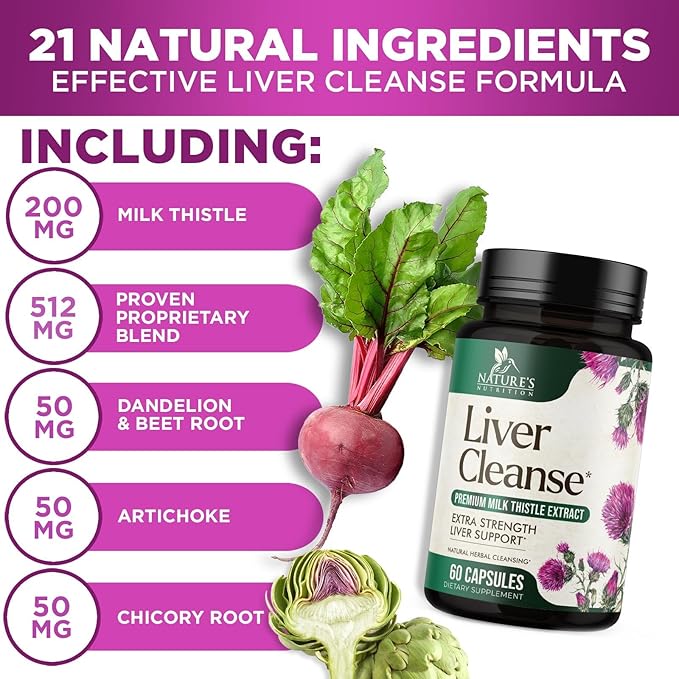 Liver Cleanse Detox & Repair Formula 60 Capsules