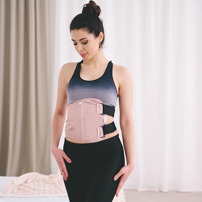 Langsprit Castor Oil Pack Wrap,Organic Cotton Castor Oil Packs for Liver Detox,Pink-2 L